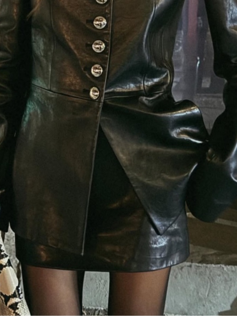 NWT Khaite Leather Skirt